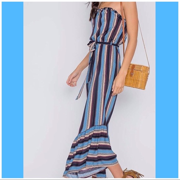 SALE ~ CROP HEM REMOVABLE SPAGHETTI STRAP JUMPSUIT - Picture 2 of 8